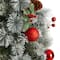 4ft. Pre-Lit Winter Flocked Artificial Christmas Tree in Decorative Planter, White LED Lights